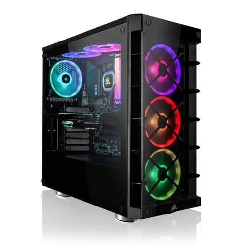 AMD Ryzen 5 5600X, 6 x 3,70 GHz,MSI X570-A Pro, P.AM4 v2,GeForce RTX 3070 Ti 8 Go,Corsair iCue 465X RGB - noir, fenêtre,16 Go DDR4-3600 | Corsair Vengeance RGB PRO, noir,Corsair Hydro Series iCUE H100i RGB PRO XT,SSD 1 To | Crucial P2,750 watts 80 PLUS OR | Série Corsair RMx,Lot de 4 - Corsair LL Series LL120 RGB, noir, 120 mm ,Audio HD intégré
