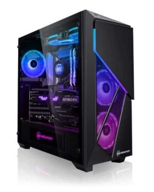 Processeur AMD Ryzen 7 5700X 8x 3,40 GHz (4,60 GHz Turbo),Carte graphique GeForce RTX 3060 12 Go de VRAM ,Mémoire RAM 16 Go DDR4 3200 MHz,SSD 1 To SSD M.2 ,Alimentation 650 Watt AZZA PSAZ (80+ Bronze),Carte mère Gigabyte B450 Aorus Elite (4 slots RAM/ 2 slots M.2 / 4x USB 3.1 / 4x USB 2.0)