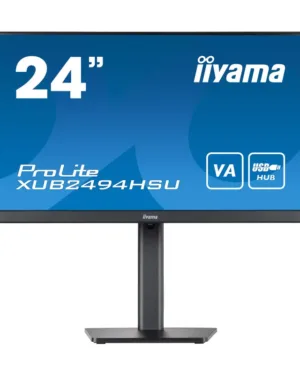 IIYAMA XUB2494HSU-B2: écran de bureau haute définition de 23,8 pouces avec ports USB et haut-parleurs intégrés.