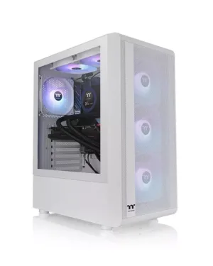 "THERMALTAKE S200 TG ARGB/Blanc - Un boîtier PC avec éclairage RGB et vitre en verre trempé"