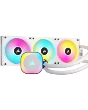 CORSAIR iCUE LINK H150i RGB Liquid CPU Cooler avec ventilateurs QX120 RGB - Blanc
