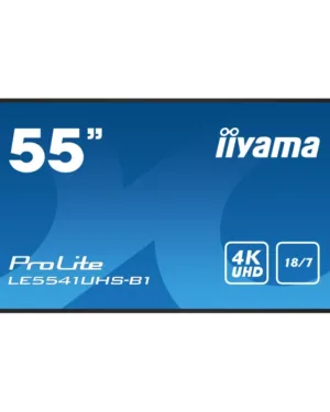 IIYAMA LE5541UHS-B1 : Écran professionnel 55" Ultra HD, résolution 3840 x 2160, HDMI, DisplayPort, USB, contraste 1200:1