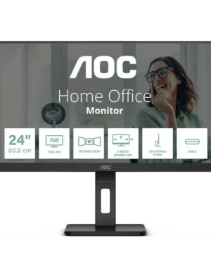 Écran LED AOC 24P3CV de 60,5 cm (23.8") avec résolution 1920 x 1080 pixels Full HD en couleur noir