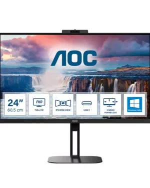Écran plat PC AOC V5 24V5CW Full HD 1920 x 1080 pixels LED Noir 60,5 cm (23.8")
