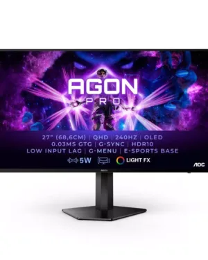 AOC AG276QZD - Écran plat de PC 27" Quad HD OLED, couleur noir