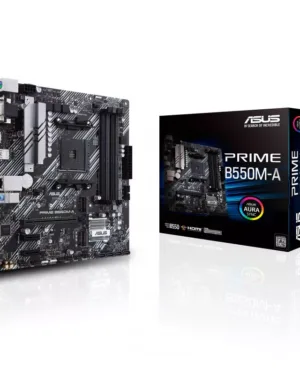 Carte mère ASUS PRIME B550M-A micro ATX avec Socket AM4 et chipset AMD B550