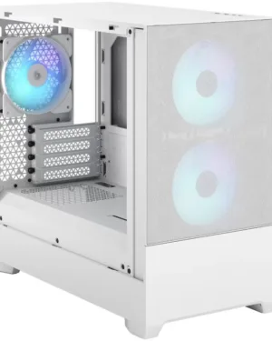 'Fractal Design Pop Mini Air Blanc avec vitre en verre trempé teinté et éclairage RGB'