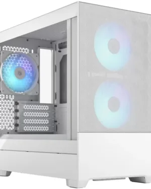 Fractal Design Pop Blanc Silencieux avec Verre trempé teinté transparent