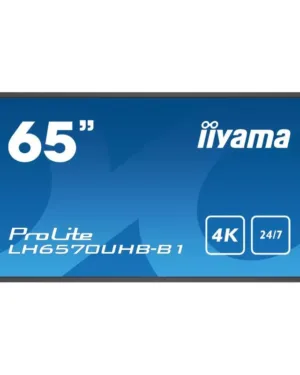 iiyama LH6570UHB-B1 panneau plat de signalisation numérique 163,8 cm (64.5") VA 700 cd/m² 4K Ultra HD