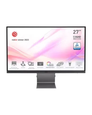 Écran plat de PC MSI Modern MD271UL de 68,6 cm (27") - Résolution 4K Ultra HD - Couleur Gris