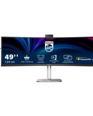 Écran LED Philips 5000 séries, 124 cm, résolution 5120 x 1440 pixels, double QHD LCD, couleur noir