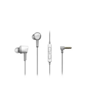 Écouteurs ASUS Cetra II Core avec fil en blanc pour une expérience de jeu immersive.