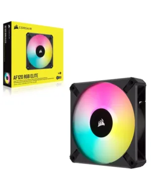Corsair iCUE AF120 RGB Elite 120 mm - Produit de haute performance avec éclairage RGB - Corsair iCUE AF120 RGB Elite 120 mm