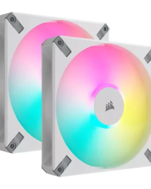 Pack de 2 ventilateurs CORSAIR iCUE AF140 RGB ELITE 140 mm - Blanc